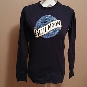 Blue Moon Beer Long Sleeve shirt with Rhineatones